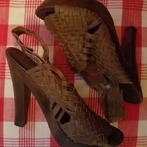 Seven for all Mankind: High heeled woven sandals